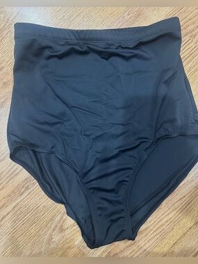 Dreamsuit high rise black women bikini swim bottoms bathing suit size 10
